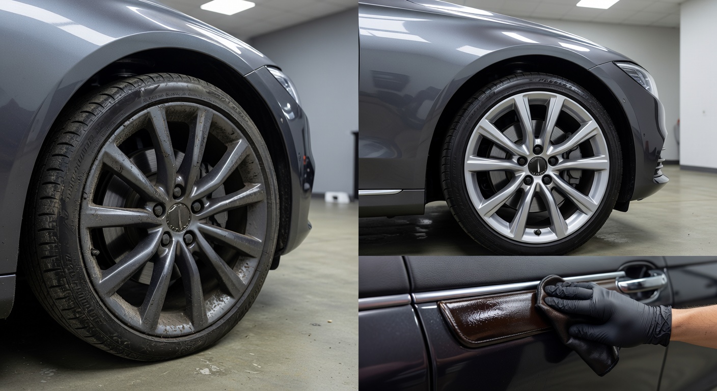 Brake dust removed from alloy wheels